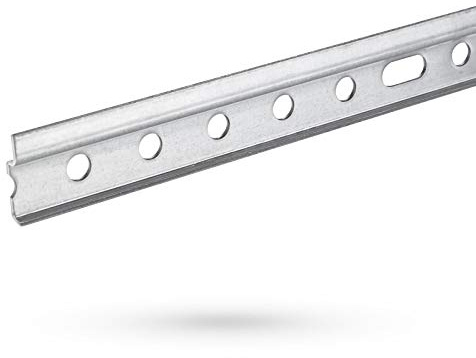 SOTECH 5 x Aufhängeschiene 2000 x 29 x 7 mm kürzbar aus verzinktem Stahl | Schrankaufhängung für Wandmontage Oberschrank Aufhänger