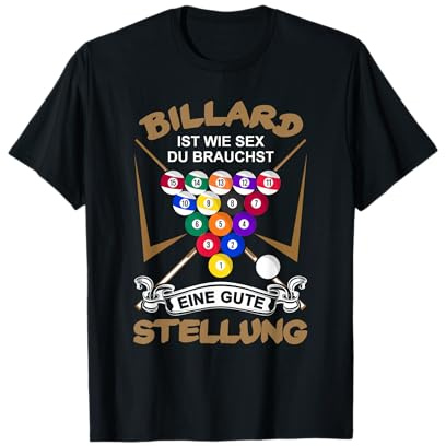 Lustiges Pool Billard Spruch Snooker Sport Billard Wie Sex T-Shirt