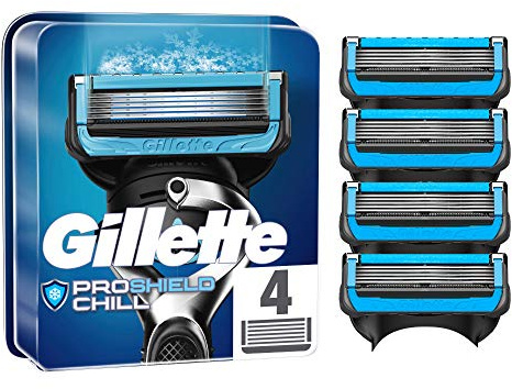 Gillette ProShield Chill Rasierklingen, 4 Ersatzklingen für Nassrasierer Herren mit 5-fach Klinge
