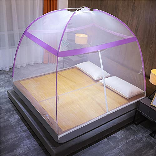 Moskitonetz Bett, Pop Up Moskitonetz,Faltbare Mückennetz für Doppelbett,Doppelter Eingang Reise Insektennetz, Portable Faltbare Zelt Travel Bettnetz,für Heim Outdoor