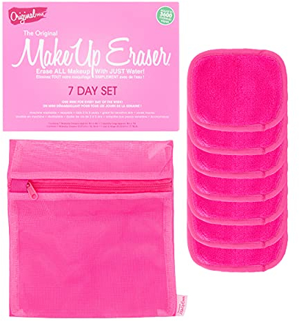 The Original MakeUp Eraser, 7-Tage-Set, entfernt sämtliches Make-up nur mit Wasser, einschließlich wasserfester Wimperntusche, Eyeliner, Foundation, Lippenstift und mehr!