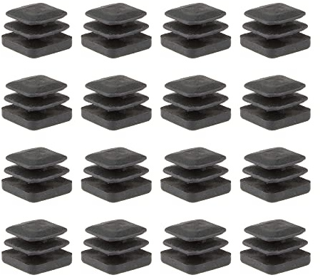 16x Lamellenstopfen | Vierkantrohrstopfen | Schutzkappen | Kappen | Kunststoff Stopfen | Endstopfen (10 x 10 mm, Quadratisch)