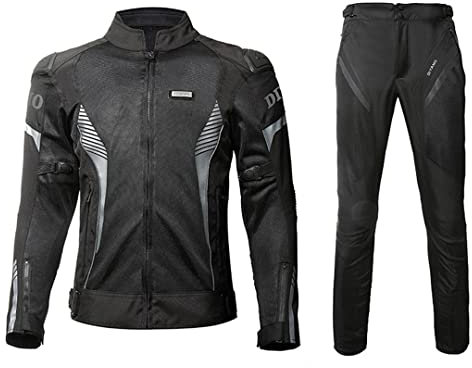 Hcclijo Motorradjacke + Hose Anzug Wasserdichte Motorradjacken Winddicht Motorrad Reiten Anti-Drop Rennanzug