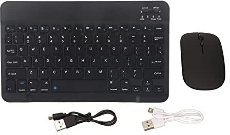 Changor Combinación de Teclado Y Ratón, Interruptor de Tijera, Teclado Inalámbrico, Ratón, Modo Dual, Batería Recargable, Interfaz USB, Color Negro para el Hogar