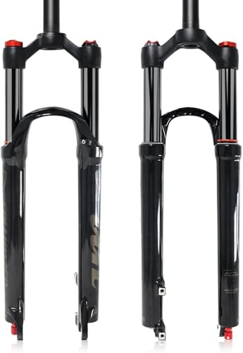 splumzer MTB Fork, 26/27.5/29 Inch Suspension Air Fork, Rebound Adjust, Travel 120 mm, QR 9 mm, 1-1/8 Straight Tube, Ultralight Mountain Bike Front Fork for XC/AM Bike