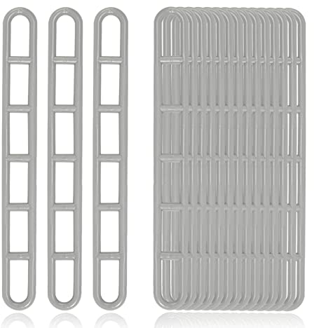 Abspannelement aus Kunststoff, 20 Stück Abspannelemente für Vorzelte Extra Stark, Gummispanner Gummiverspanner Spanngummi Spanngurte Zeltgummis für Zelte Markisen Vordächer Grau