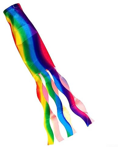 DAZZLEEX Wind Sock Festival Flags Rainbow Windsock Outdoor Colorful Spiral Spinner for Garden Backyard Tent Caravan Camping Colorful Flag Decoration 70cm