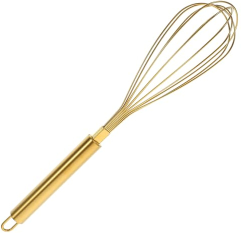 HOMSFOU Schneebesen Handwerkzeuge Handmixer Küche Eiermixer Küchenzubehör Manuelle Eierschlägel Milchcreme Rührer Manueller Eiermixer Multifunktions-Eierschlägel Handheld Roségold Edelstahl
