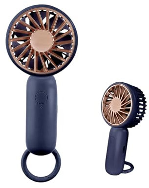 Jsdoin Mini-Handheld-Ventilator, leistungsstarker Desktop-Ventilator mit Schnalle, leichter USB-Ventilator, geeignet für modische Frauen, Männer, Innen- und Außenbereiche (blau) (Blue)