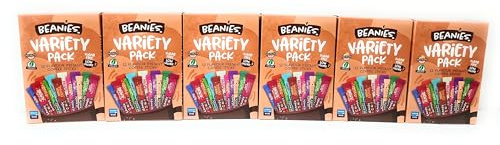 Beanies Instant Coffee Sachets Variety | 12 Sachets per Pack × 6 | Mixed Flavours Sampler | Sugar Free, Low Calorie Flavoured Instant Coffee Sticks | Coffee Gift Set