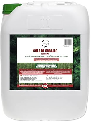 GREENGOF Cola de Caballo, 20L. Fungicida, Bioestimulante, Orgánico y 100% Natural. Preventivo y Curativo de las Enfermedades Fúngicas. Refuerza las Defensas Naturales de las Plantas.