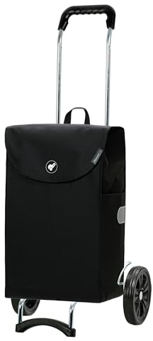 Andersen Einkaufstrolley - klappbar - 44 Liter - belastbar 40 kg | Stahlgestell - Trolley - Rad Ø 20 cm - Campus Shopper Walker schwarz