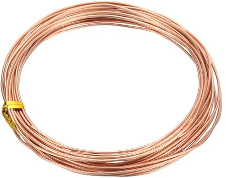 PATIKIL 16 Gauge 99.9% Copper Wire, 6m/19.7ft Pure Copper Flexible Wire Coil 1.2mm Craft Wire for Jewelry Making Beading Garden Plants