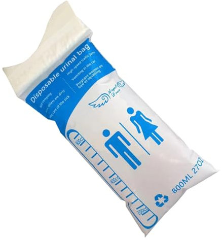 Urinalbeutel Gel – 800 ml Camping-Urinbeutel | Unisex wasserdichter Urinal-Toilettenbeutel für Staus, Kurzstreckenreisen