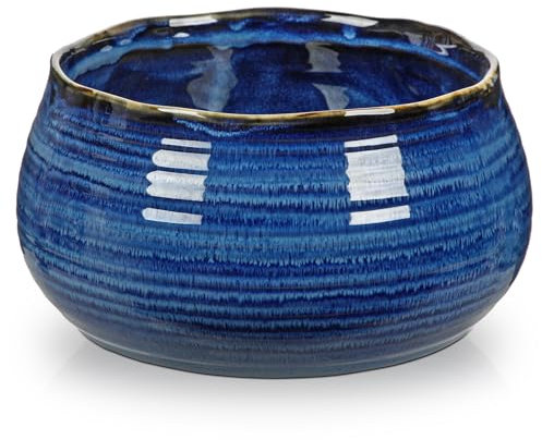 Oairse Bonsai, vaso in ceramica retrò, decorazione retrò, per piante da interni, vintage, per set di contenitori da giardino all'aperto, bonsai giapponesi, diametro apertura 16,5 cm