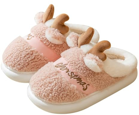 Kuschelige Hausschuhe Damen Weihnachten Weihnachts Hausschuhe Herren Weihnacht Hüttenschuhe Kuschel Warm Plüsch Hausschuhe Tier Slippers Weiche Sohle Weihnachtshausschuh Niedliche Schlappen Heimschuhe