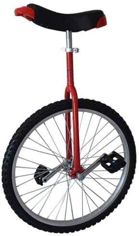 CFDZCP Adults Unicycles Outdoor Kid's/Adult's Trainer Unicycle ，Large Balance Unicycle Bike 24 Inch, With Alloy Rim And Adjustable Seat Outdoor Cycling Scooter, Best Birthday Gift(Red)