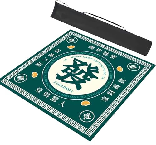 Mahjong-Tischdecke, Mahjong-Matte, Mahjong-Tischdecke, Mahjong-Set, 1 Stück Mahjong-Tischmatte mit schwarzer Tragetasche, rutschfeste und geräuschreduzierende Tischdecke, rutschfeste Matte for Brettsp