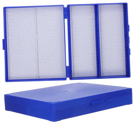 SOLUSTRE 2stücke Kunststoff Aufbewahrungsbox Für Mikroskopobjektträger Glasobjektträger Halter Mit Transparentem Design Zur Organisierten Lagerung Und Schnellen Identifikation Von