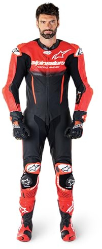 Alpinestars GP-R7 1-delad motorcykel läderdräkt, schwarz/rot, 58