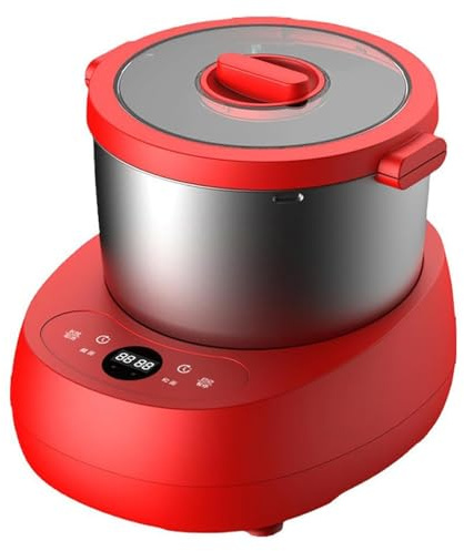 WaaYb Electric Automatic Small Spiral Dough Mixer, 5L Pizza Doughs Maker Dough Kneading Machine, Multifunctional Stainless Steel Flour Mixer red