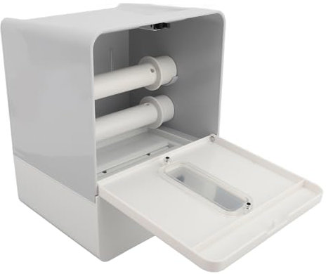 AYNEFY Dispensador de Toallas de Papel Automático, sin Toque con Luz Nocturna, Operado por Batería, Montaje en la Pared para el Baño de la Cocina, a Prueba de Húmedo y a Prueba de (Gray)