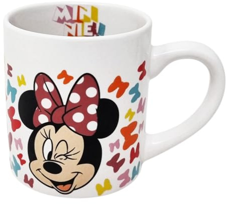 Disney Taza Minnie Mouse Mickey Lazo Mug de cerámica para desayuno merienda 24 cl