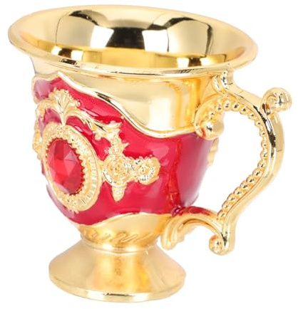 VALICLUD Copa de Licor Metálica Vintage Europeo Resistente Anticaída para Hogar y Fiesta Elegante Portátil