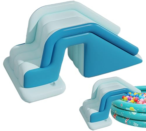 Piscina con tobogán para niños, plegable, rampa antideslizante para reuniones familiares para niños y niñas, recreación al aire libre, parque acuático, playa residencial