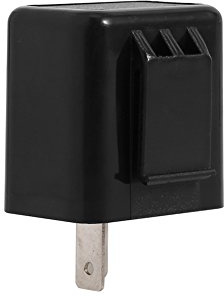 Brrnoo Blinkerrelais, LED -Blinker 12V 2Pin Universal Flasher Relais für LED -Blinker für die Meisten Motorräder mit 12 Spannung (BLACK)