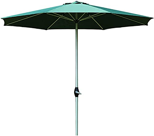 DX26TS Outdoor Market Table Umbrellas, Garden Parasol Umbrella with Aluminum Pole, for Deck, Backyard, Pool, Beach 210607(Color:Green;Size:270m) (Green 270m)
