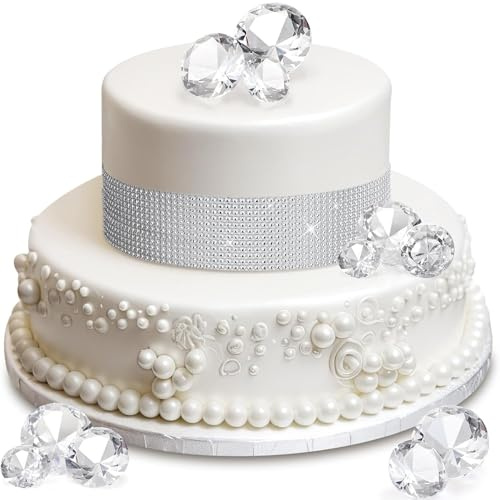Diamond Cake Decorations - Diamante Ribbon, Crystal Rhinestone Diamond Ribbon, Fake Gems, Crystals Diamonds Gemstones Wedding Centerpieces, For Crafts Home Cake Wedding Birthday Party Event Decor