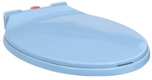 Abattant WC, Lunette de Toilette Lunette Cuvette WC Siège de Toilette à fermeture en douceur Bleu Ovale