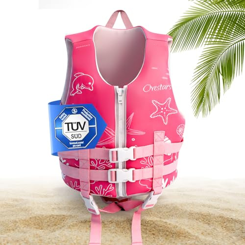 Schwimmweste Kinder 2-9 Jahre – TÜV geprüfte Schwimmhilfe & CE-zertifizierte Schwimmlernweste aus weichem Schaum – Bequeme Passform, hoher Auftrieb, ideal für Schwimmtraining & Wasserspaß