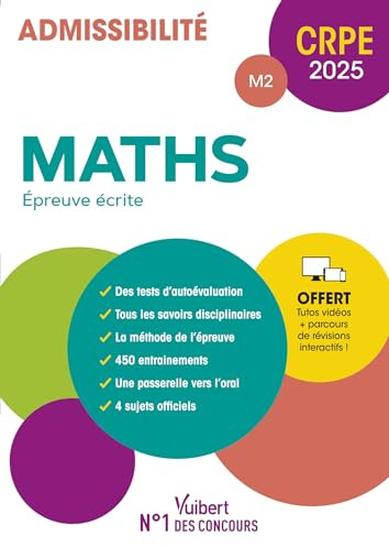 CRPE 2025 - Maths - Epreuve écrite (M2): Manuel + Parcours de révisions interactifs !