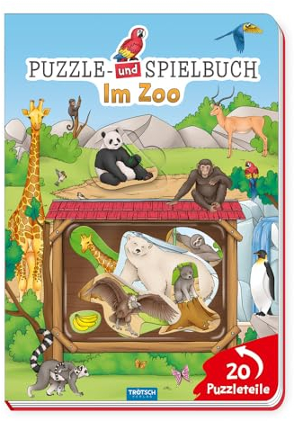 Trötsch Puzzlebuch Spielbuch Im Zoo: Beschäftigungsbuch Spielbuch Puzzlebuch Vorlesebuch