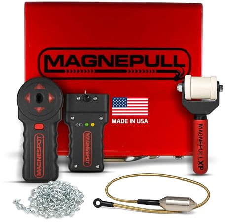 Magnepull XP1000-MC-XR-1 Magnetic Wire Puller for Electrical Tools W/Flexible Steel Leader & Magnespot Reference Point Locator for Locating Drill Spots Through Walls or Floors
