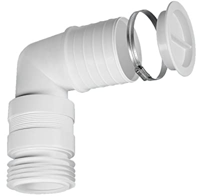 McAlpine Back to Wall Bent Flexi WC Connector with Securing Clip WC-CON8F18-BTW