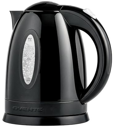 OVENTE 1.7L Electric Tea Kettle, 1100W BPA-Free Water Boiler, Black KP72B