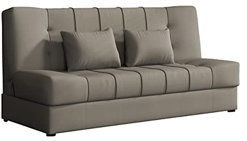 Schlafsofa Sonik mit Bettkasten, Couch mit Schlaffunktion, 3 Sitzer Sofa, Bettsofa, Farbauswahl, Polstersofa, Schlafsofa, Couchgarnitur (Velluto 3)