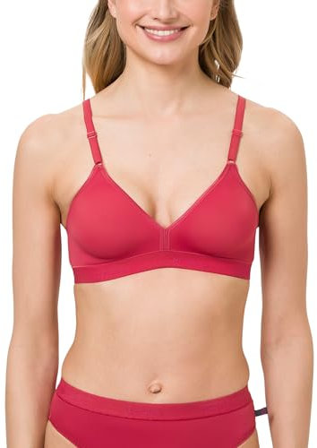 BeeDees Damen Soft-BH Microfun N dunkelrot | 75B