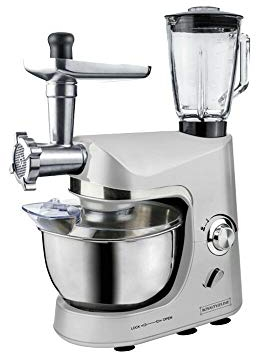 ROBOT DA CUCINA MULTIFUNZIONE MIXER IMPASTATRICE PLANETARIA FRULLATORE 1800W SILVER