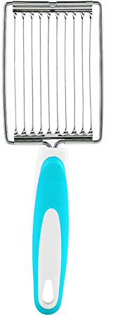 Luncheon Meat Cutter, Stainless Steel Canned Meat Slicer Kitchen Pragmatic Tomato Cheese Boiled Egg Cutting Tools for Daily use (Blue)