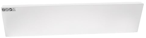 Allpax Infrarot ALU Arbeitsplatzheizung 150 Watt für die Steckdose - elektrischer Flachheizkörper - Tischmontage, weiß, 20 x 80 cm