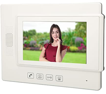 TENP Videocitofono Display LCD Digitale Videocitofono Bianco unità Interna Villa Wall Hanging (Spina UE)