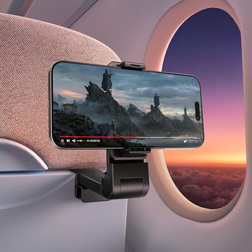 JSAUX Airplane Travel Essentials, Airplane Phone Holder, Travel Accessories | Travel Accessories for Flying,360 Degree Rotation Phone Holder, Hands-free for Plane Flying