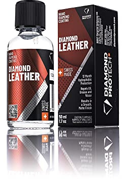 Diamond ProTech Leather 50 ML - Revêtements Cuire Voiture, Traitement Hydrophobe Nettoyant Cuir, Soin du Cuir Auto - Protection Jusqu'à 12 Mois
