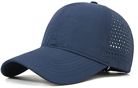 YAMEE Sommarkeps unisex nät, baseballkeps män andas, basebollkeps män snabbtorkande, skärmmössor för män solskydd, hattar för män sommar mössa utomhus, 1/mörkblå, M