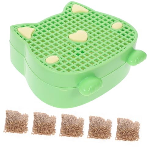 BESPORTBLE Praktische Katzenpflanzenbox Hydroponischer Katzengras-Topf Für Zuhause Transparente Abdeckung Einfache Anwendung Zur Reduzierung Von Haarballen