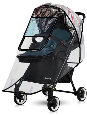 Regenschutz für Kinderwagen Buggy Zubehör Universal Wasserdicht Winddicht Schützen vor Sonne Staub Schnee